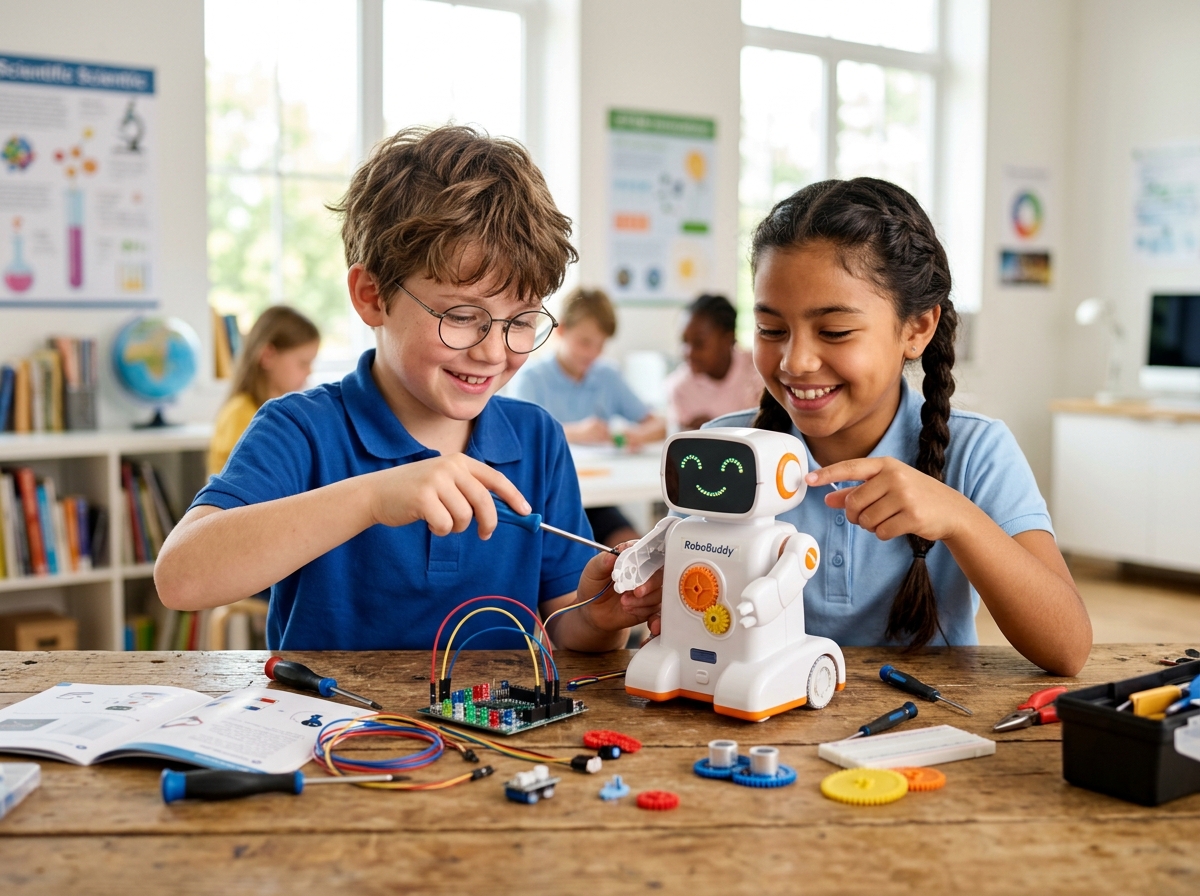 Ideate and Innovate — Young innovators learning hands-on robotics in modern innovation lab